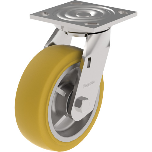 Roulette &agrave; usage moyen de s&eacute;rie 21, Pivotant, 4" (101,6 mm), Ur&eacute;thane, 700 lb (317 kg) Pronet Distribution