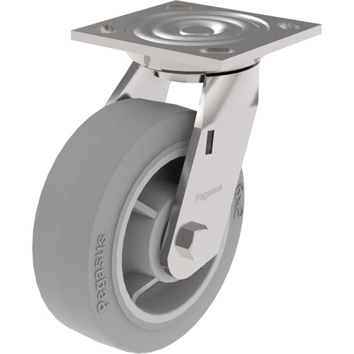 21 Series Medium-Duty Caster, Swivel, 4" (101.6 mm), Thermoplastic Rubber, 300 lbs. (136 kg.) Pronet Distribution