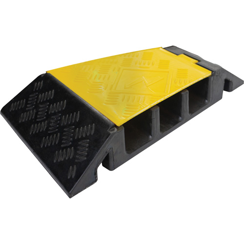 Powerhouse Heavy-Duty Right Turn Cable Protector, 3 Channels, 12" L x 19.75" W x 3" H Pronet Distribution