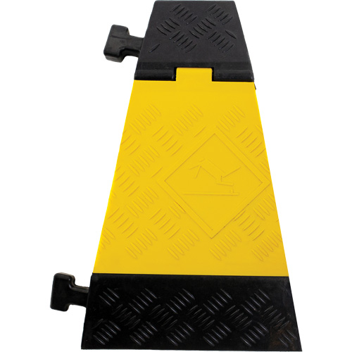 Powerhouse Heavy-Duty Right Turn Cable Protector, 3 Channels, 12" L x 19.75" W x 3" H Pronet Distribution