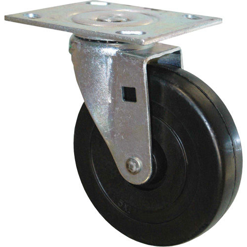 Roulette pivotante en caoutchouc pour chariot &agrave; plateforme Pronet Distribution