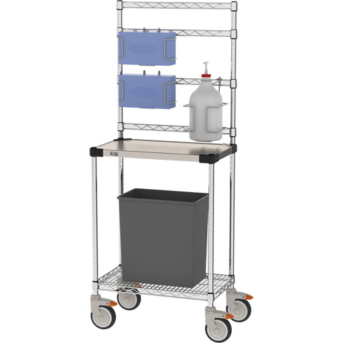 Poste de d&eacute;sinfection, Acier inoxydable, 24" x 60" x 14", Capacit&eacute; 900 lb Pronet Distribution