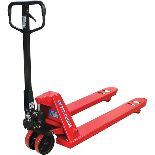 Pallet Truck with Polyurethane Wheels, Steel, 48" L x 27" W, 5500 lbs. Capacity Pronet Distribution