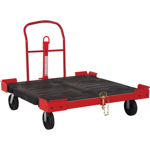 Towable Pallet Cart, 54-1/2" L x 51" W, 2500 lbs. Cap., Polyolefin Wheels Pronet Distribution