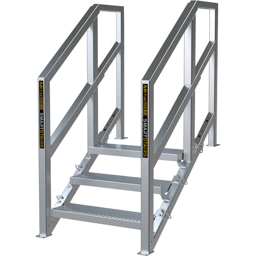 Escalier Smartstairs t&eacute;lescopique &agrave; 3-5 marches en aluminium Pronet Distribution