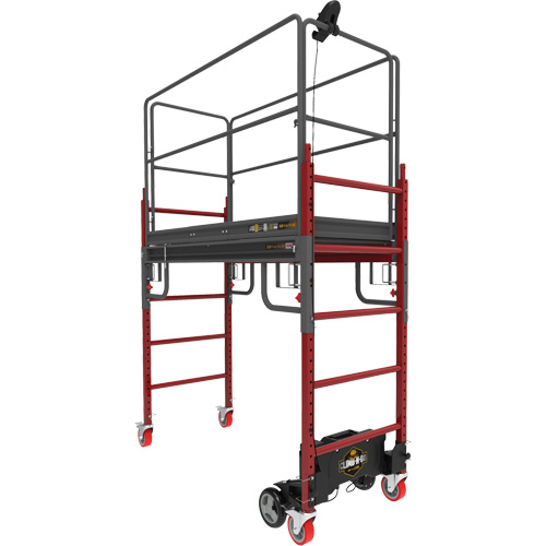 Complete Motorized Buildman 6' Baker Scaffold Kit, 31" D x 118-3/4" H Pronet Distribution