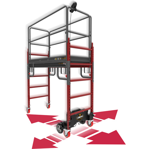 Complete Motorized Buildman 6' Baker Scaffold Kit, 31" D x 118-3/4" H Pronet Distribution
