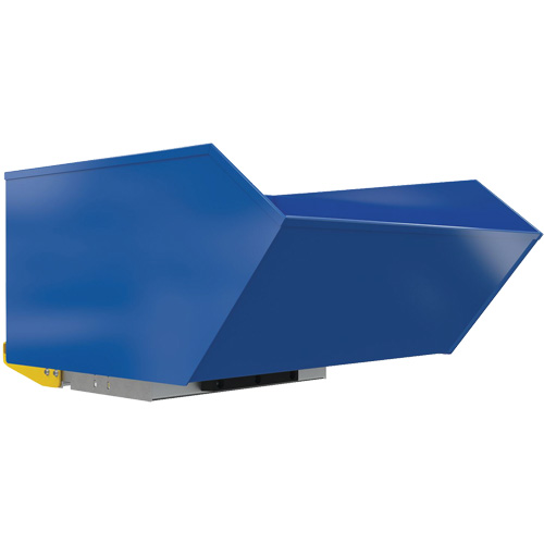 Medium-Duty H-Style Bump & Dump Hopper, Steel, 1 cu.yd., Blue Pronet Distribution