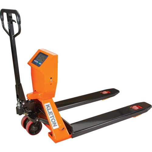 Digital Scale Pallet Truck, 44.5" L x 27.75" W, 4400 lbs. Cap. Pronet Distribution