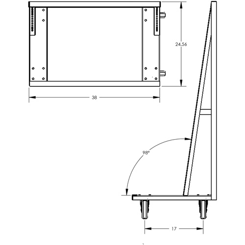 Chariot &agrave; cadre en A robuste &agrave; un c&ocirc;t&eacute; avec 6 plateaux, 38" x 25" x 63", Capacit&eacute; 2500 lb Pronet Distribution