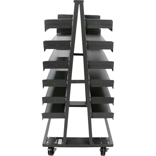 Chariot &agrave; cadre en A robuste &agrave; deux c&ocirc;t&eacute;s avec 12 plateaux, 38" x 30" x 63", Capacit&eacute; 2500 lb Pronet Distribution
