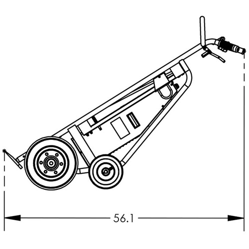 Powered Drum Hand Truck with Pneumatic Wheels Pronet Distribution