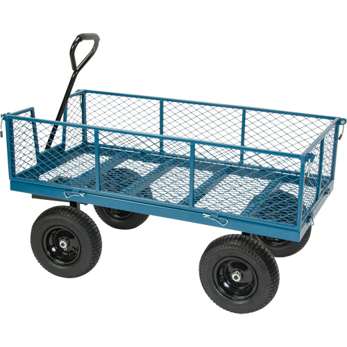 Wagon avec c&ocirc;t&eacute;s rabattables, 24" la x 48" la x Capacit&eacute; 800 lb Pronet Distribution