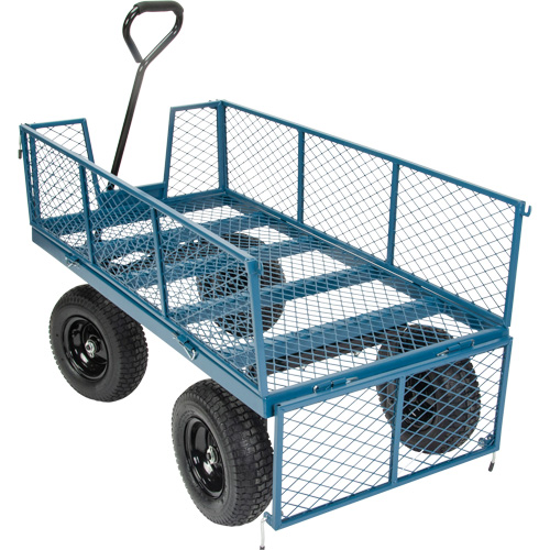 Wagon avec c&ocirc;t&eacute;s rabattables, 24" la x 48" la x Capacit&eacute; 800 lb Pronet Distribution