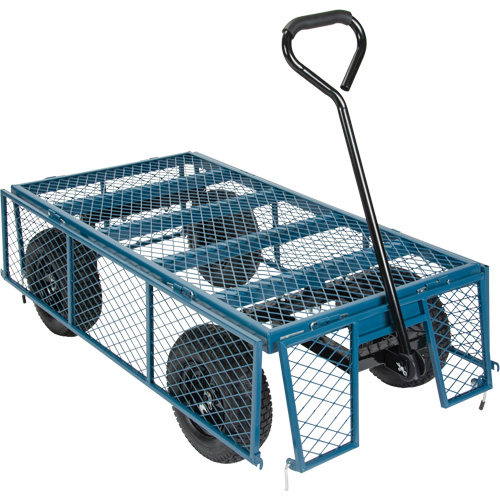 Wagon avec c&ocirc;t&eacute;s rabattables, 24" la x 48" la x Capacit&eacute; 800 lb Pronet Distribution