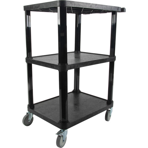 Chariot utilitaire avec tablette plate, 3 tiers, 18-1/8" x 37-3/8" x 27-3/4", Capacit&eacute; 330 lb Pronet Distribution