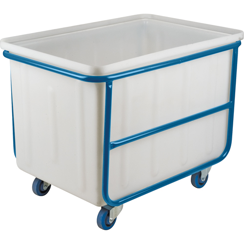 Chariot-caisse &agrave; parois droites, Poly&eacute;thyl&egrave;ne blanc, 46" lo x 28" la x 31" h, Volume 14 pi³, Capacit&eacute; 1000 lb Pronet Distribution