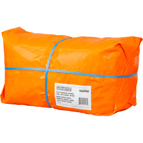B&acirc;che tiss&eacute;e robuste haute visibilit&eacute;, Poly&eacute;thyl&egrave;ne, Vert/Orange, 40' x 60' x 12 mils Pronet Distribution