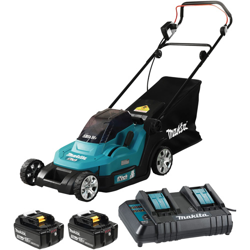 36V 5.0 Ah LXT Lawn Mower Kit, Push Walk-Behind, Battery Powered, 17" Cutting Width Pronet Distribution