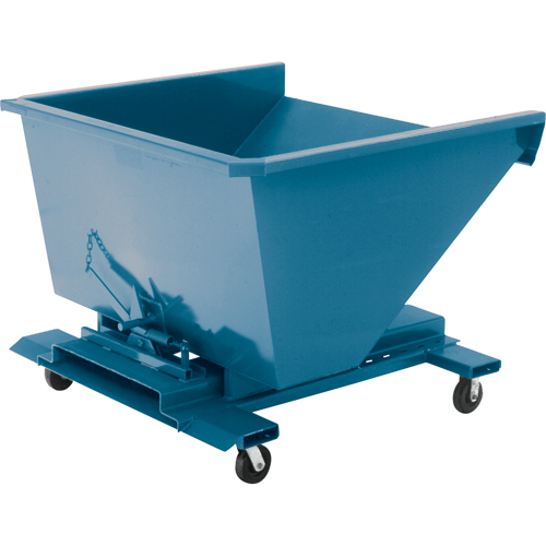 Self-Dumping Hopper, Steel, 1/2 cu.yd., Blue Pronet Distribution
