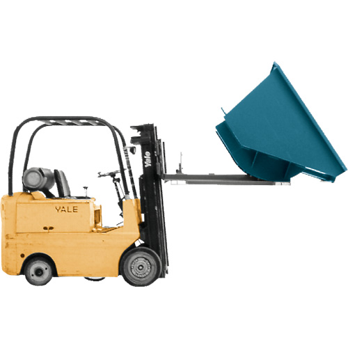 Self-Dumping Hopper, Steel, 3/4 cu.yd., Blue Pronet Distribution