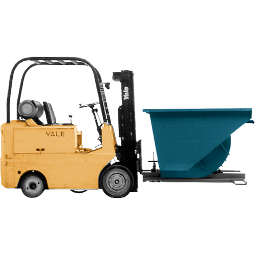 Self-Dumping Hopper, Steel, 3/4 cu.yd., Blue Pronet Distribution