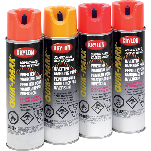 Industrial Quik-Mark Solvent-Based Inverted Marking Paint, 17 oz., Aerosol Can Pronet Distribution