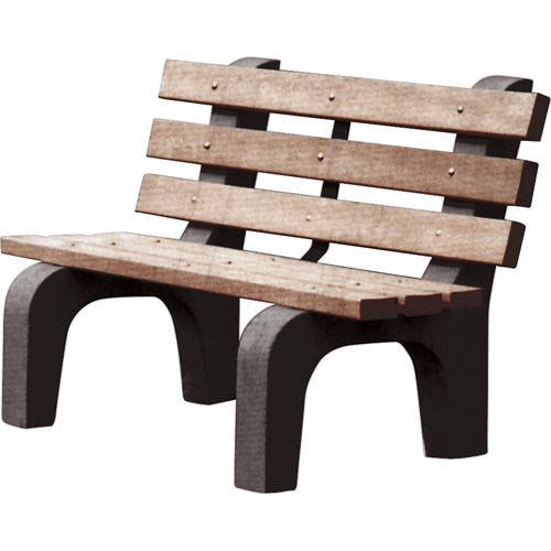 Bancs de parc, Plastique recycl&eacute;, 72" lo x 25" la x 31" h, Brun Pronet Distribution