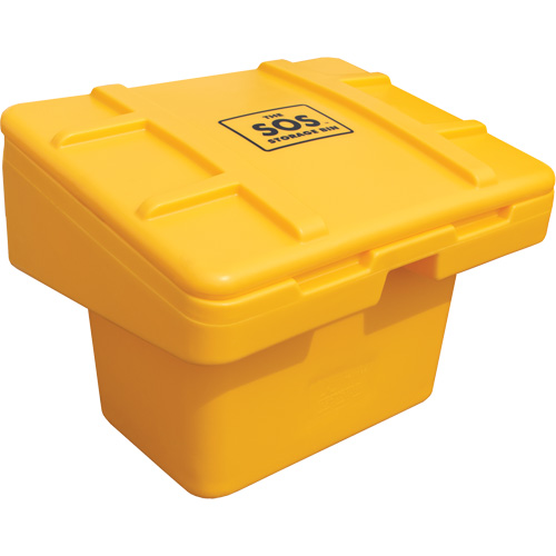 Contenants pour sel & sable SOS, Avec Moraillon, 30" x 24" x 24", 5,5 pi³, Jaune Pronet Distribution