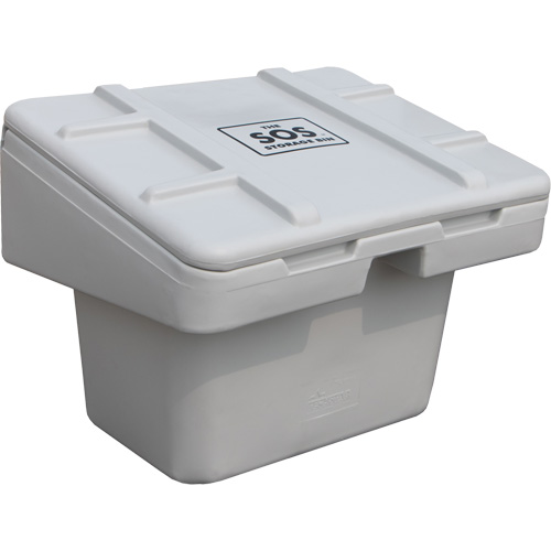 Salt Sand Container SOS, With Hasp, 30" x 24" x 24", 5.5 cu. Ft., Grey Pronet Distribution