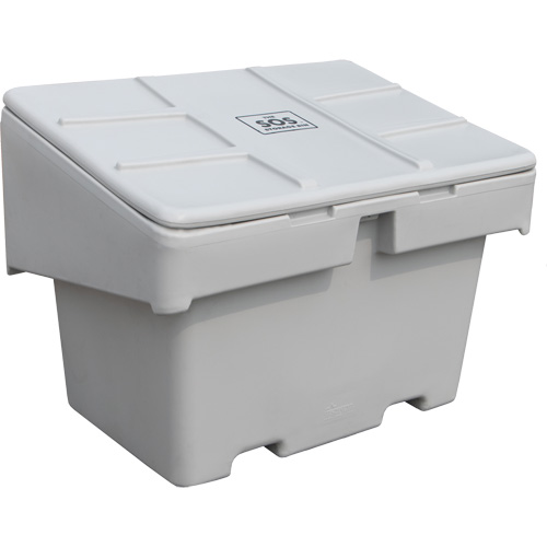 Contenants pour sel & sable SOS, Avec Moraillon, 42" x 29" x 30", 11 pi³, Gris Pronet Distribution