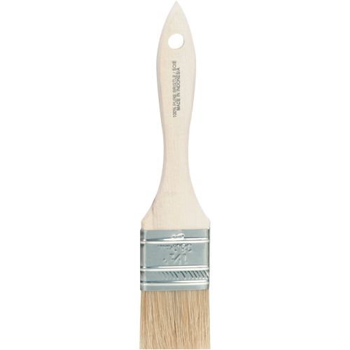 Pinceau &agrave; soies rases, Soie blanche, Manche Bois, Largeur de 1-1/2" Pronet Distribution