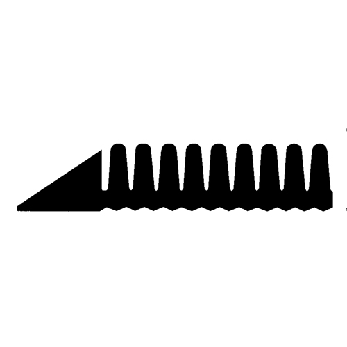Mat-A-Dor Mat, Rubber, Scraper Type, Finger Tip Style Pattern, 3' x 6', Black Pronet Distribution