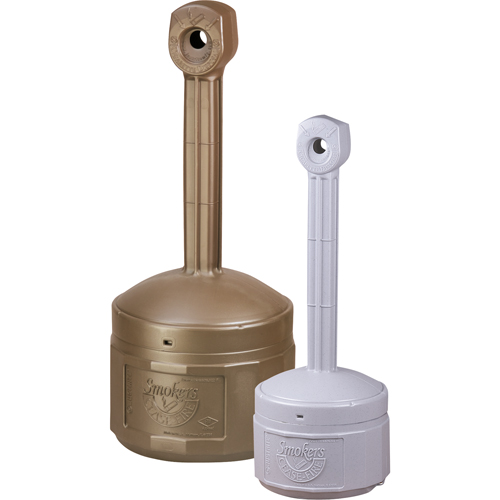 Cendriers Smoker's Cease-Fire, Sur pied, Plastique, Capacit&eacute; 4 gal. US, Hauteur 38-1/2" Pronet Distribution