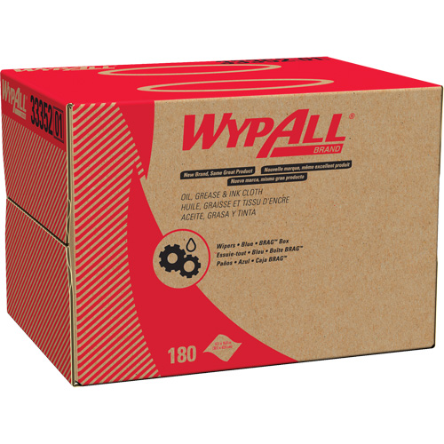 Chiffons WypAll pour l'huile, la graisse et l'encre, Sp&eacute;cialis&eacute;, 16-4/5" lo x 12" la Pronet Distribution