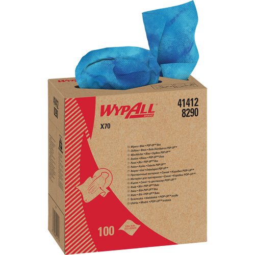 Chiffons industriels de qualit&eacute; sup&eacute;rieure X70 WypAll, Robuste, 16-4/5" lo x 8-1/3" la Pronet Distribution