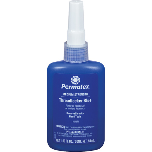 Adh&eacute;sif frein-filet &agrave; adh&eacute;rence amovible, Bleu, Moyen, 50 ml, Bouteille Pronet Distribution