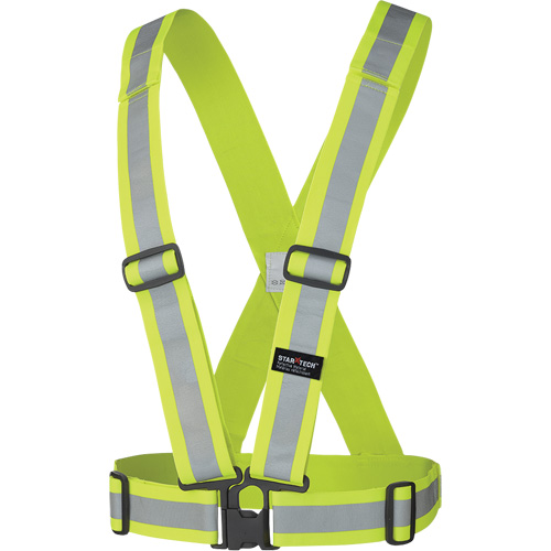 5592 Harnais de s&eacute;curit&eacute; &eacute;lastique, Jaune lime haute visibilit&eacute;, Couleur r&eacute;fl&eacute;chissante Argent, Taille unique Pronet Distribution