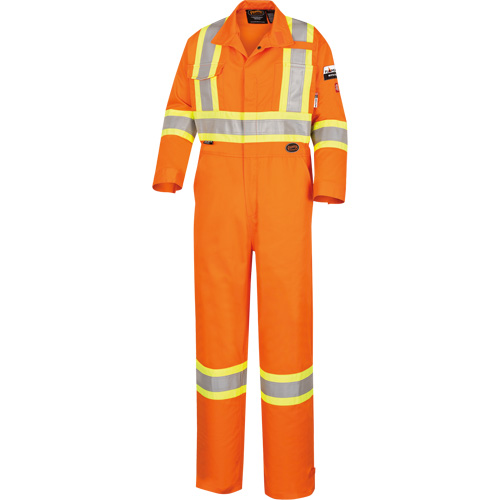 5555 Combinaison de s&eacute;curit&eacute; &agrave; haute visibilit&eacute; ignifuge et anti-arcs &eacute;lectriques, Taille 36, Orange haute visibilit&eacute;, 11 cal/cm² Pronet Distribution