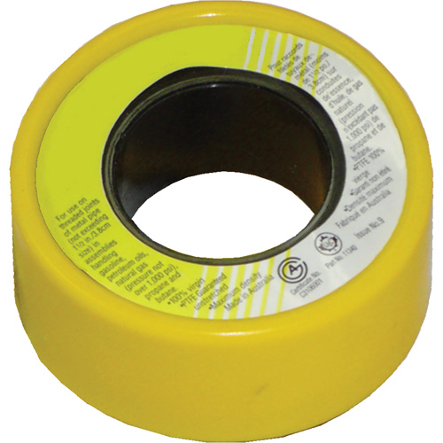 PFTE Gas Thread Sealant Tape, 236" L x 1/2" W, Yellow Pronet Distribution