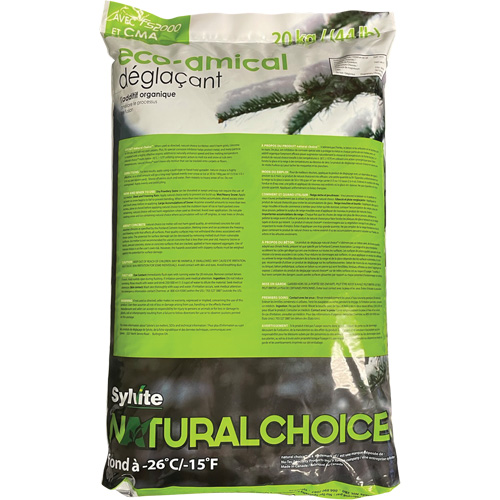 Produits de d&eacute;glaçage Natural Choice, Sac, 44 lb(20 kg), Point de fonte -26°C (-14,8°F) Pronet Distribution