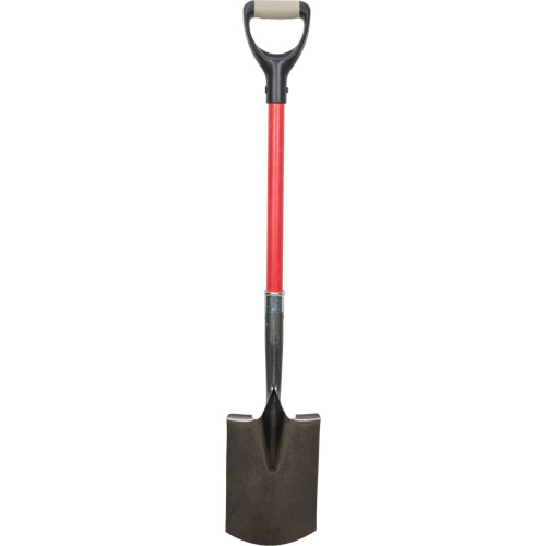 Heavy-Duty Shovels, Fibreglass, Carbon Steel Blade, D-Grip Handle, 30-1/2" Long Pronet Distribution