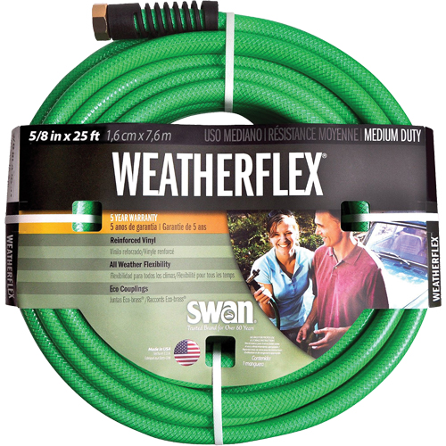 Weatherflex Medium Duty Garden Hoses, Vinyl, 5/8" dia. x 25' Pronet Distribution
