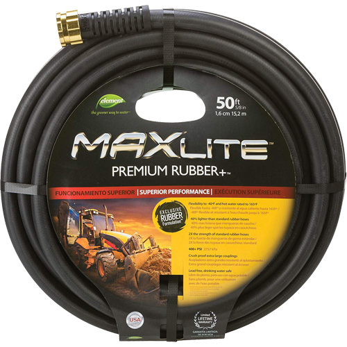 Boyaux pour usage commercial, Caoutchouc, 5/8" dia x 50' Pronet Distribution