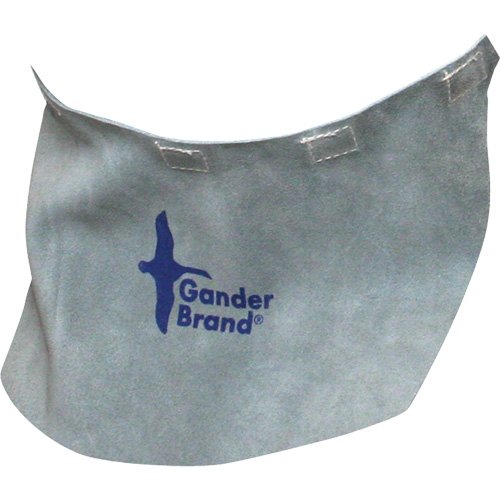 Gander Brand Split Leather Welding Helmet Bib, Pearl Grey Pronet Distribution