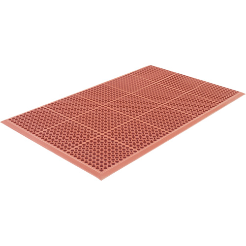 Competitor Series Mats, Slotted, 3' x 5' x 7/8", Orange, Natural Rubber Pronet Distribution