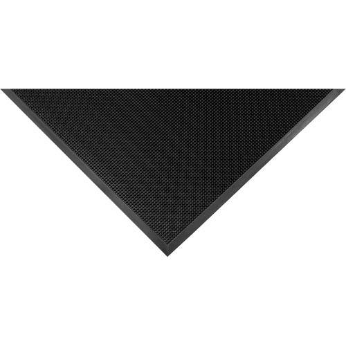 Tapis Gritstop Fingermat, Caoutchouc, Grattoir Type, Motif Textur&eacute;, 2' x 2-2/3', Noir Pronet Distribution