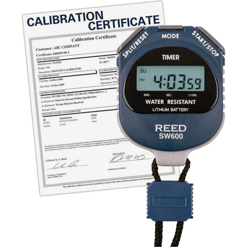Chronom&egrave;tre REED SW600 avec certificat de calibration, Num&eacute;rique, R&eacute;sistant &agrave; l'eau Pronet Distribution