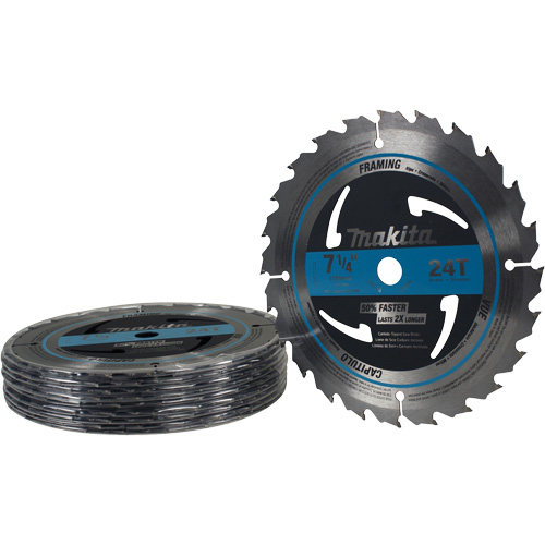Lame de scie circulaire pour charpente &agrave; pointes au carbure, 7-1/4", 24 dents, Pour Bois Pronet Distribution