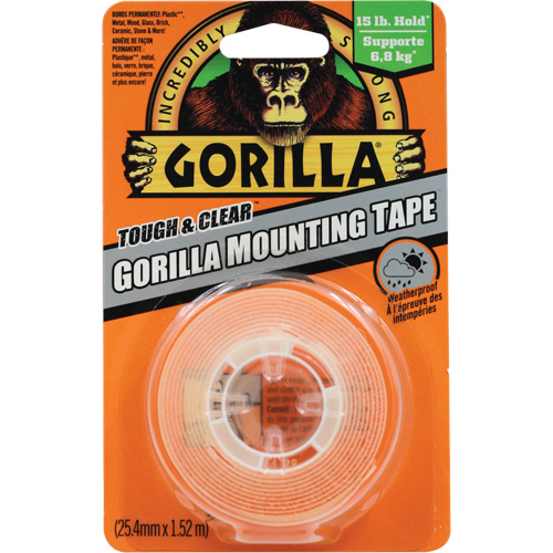 Tough & Clear Mounting Tape, 25.4 mm (1") x 1.52 m (5'), Clear Pronet Distribution